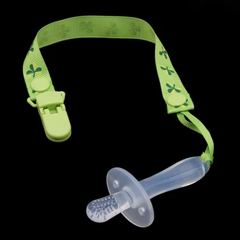 

1PC Silicone Kids Teether Training Toothbrushes Children Newborn Baby Infants Dental Oral Care Brush Tool Toothbrush+nipple clip