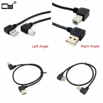 

Right & Left Angle USB 2.0 A Male to USB B Male Type B BM Right Angle Printer scanner 90 degree cable 50cm 100cm BM Angled Cable