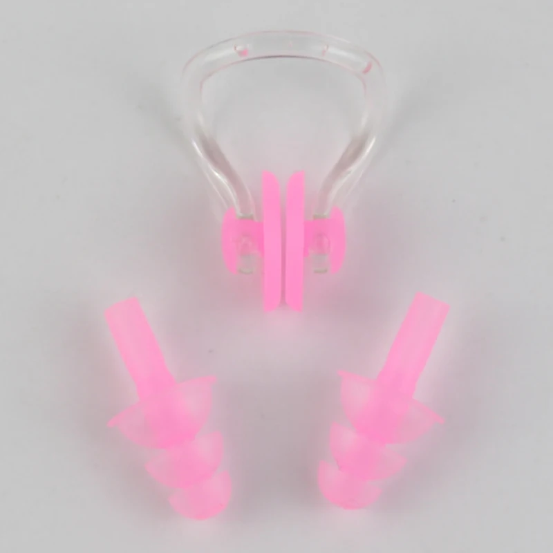 Soft Silicone Waterproof Swimming Diving Surf Water Sports Protection Earplugs Nose Clip with Case Bag Swim Pool Gear Accessory