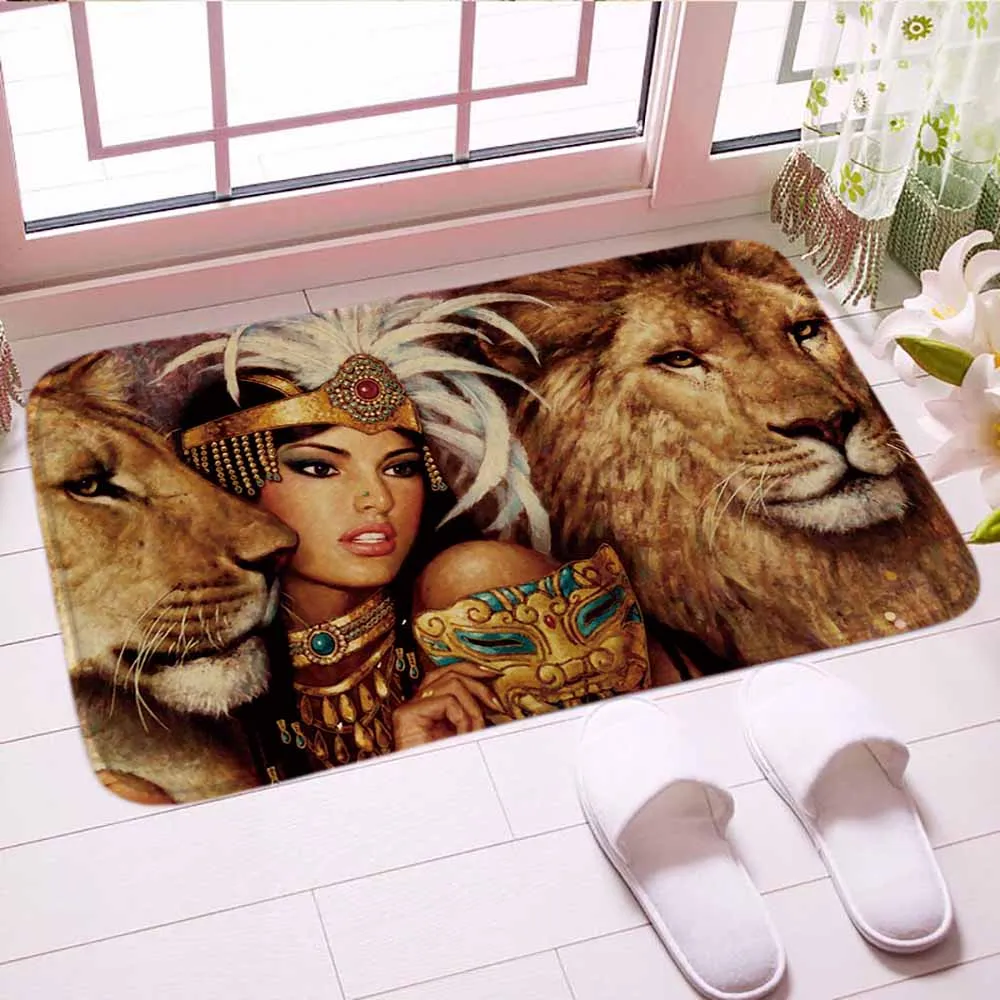 Придверный коврик с изображением тигра Cool Lion традиционный напольный кухонный
