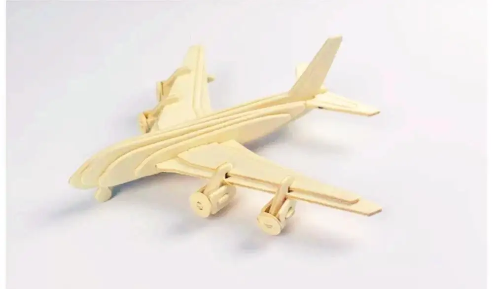 1 шт. 3D деревянная головоломка игрушка автомобиль головоломка помогает развить Детский интеллект Образование и детская среда - Цвет: airliner