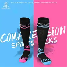 Wo мужские носки для бега компрессионные чулки мужские спортивные гетры для футбола Поддержка голени для велоспорта носки для марафона MP029