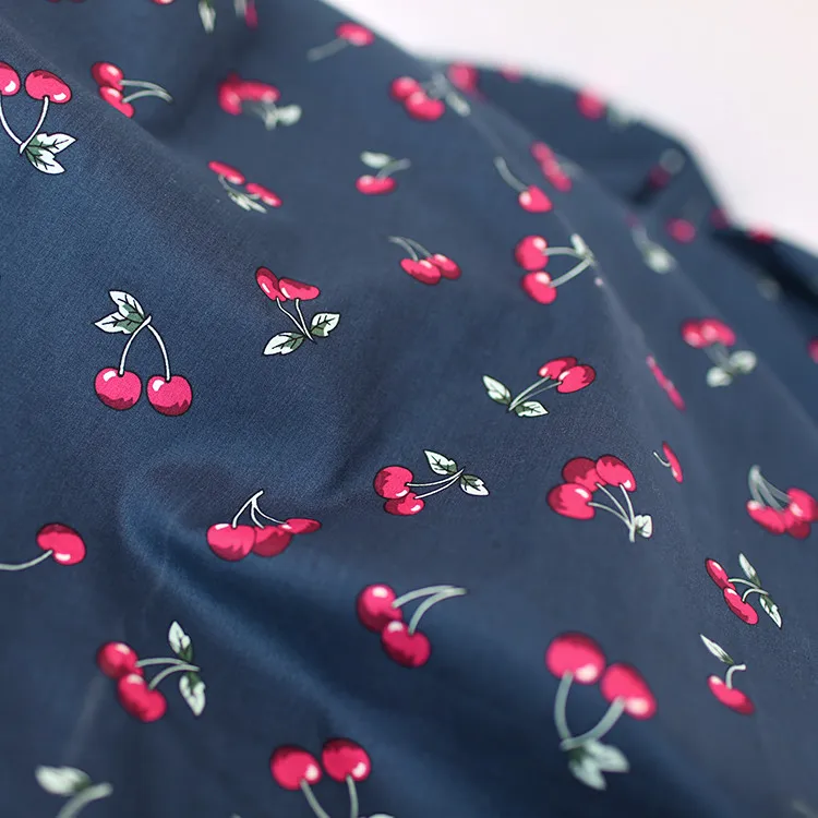 

Cherry 100 cotton printed fabrics cloth for bed linen sheets diy patchwork sewing patterns fabric crafts materials textile tissu