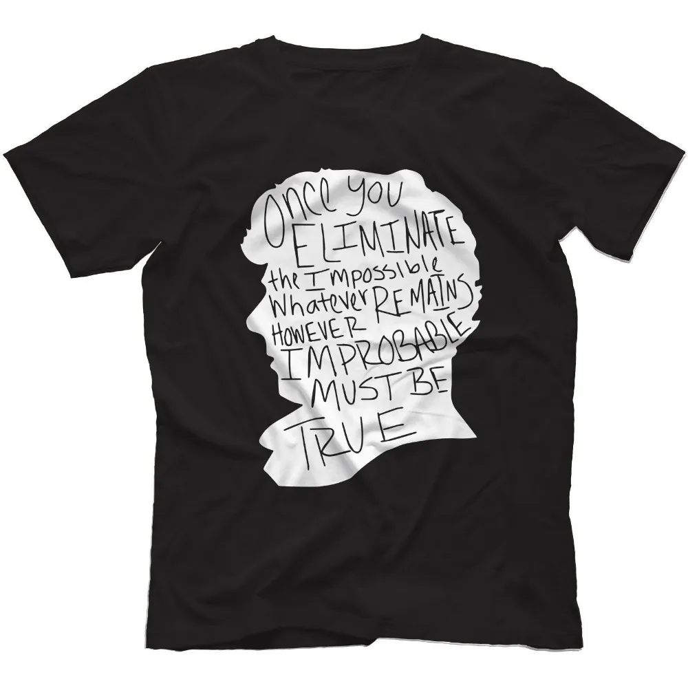 

2018 New Arrivals Sherlock Holmes T-Shirt 100% Cotton Benedict Cumberbatch Moriaty Printed T Shirts Men's Streetwear