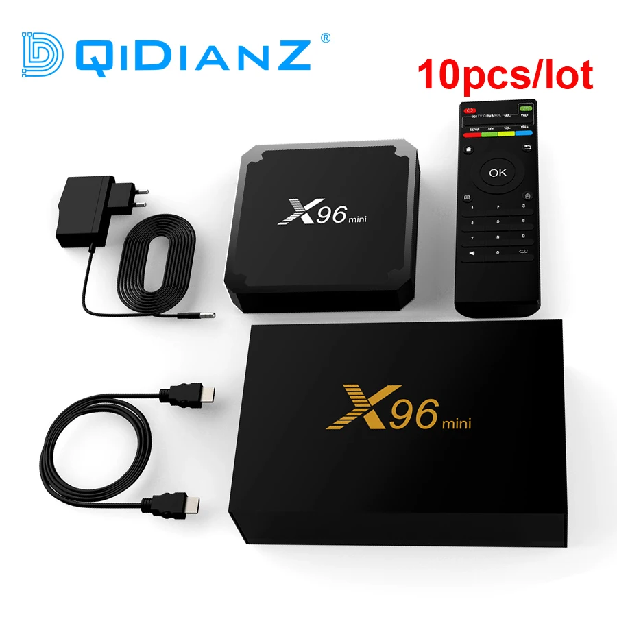 

10pcs/lot New Android 9.0 x96 mini TV BOX 2GB 16GB Amlogic S905W Quad Core 2.4GHz WiFi Media Player Set Top Box X96mini
