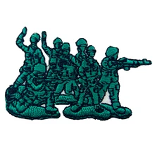 Игрушечный солдатик вышивка железа на заплатках Мини Военная нашивка аппликация на заказ наездник Передняя ностальгия наклейка матерчатая заплата