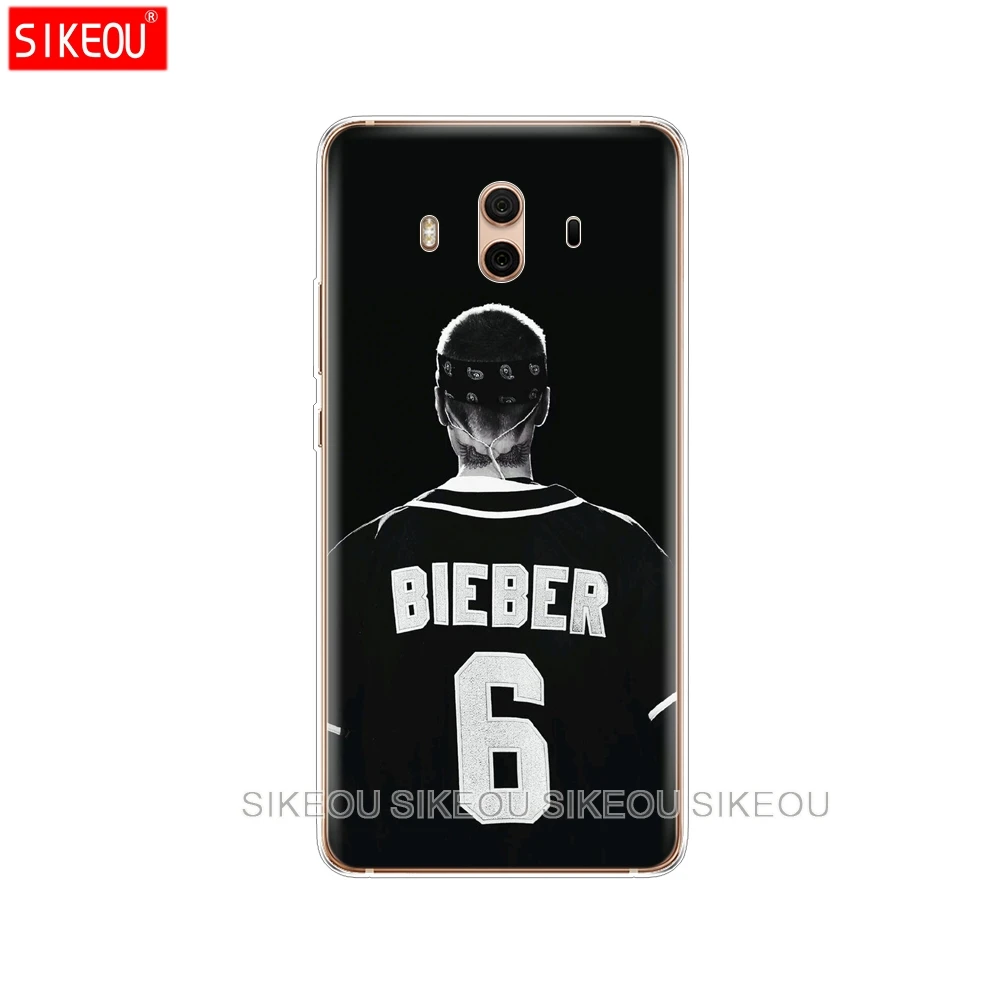 Silicone Cover phone Case for Huawei mate 7 8 9 10 pro LITE Fashion JUSTIN BIEBER Super Star