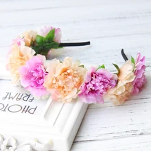 Flower hairband of wild flowers headdress festival ceremony the bride Wedding Garland Flower Crown Head Band
