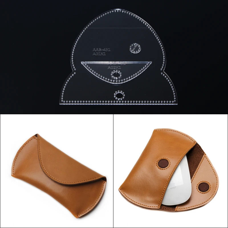 

1set Acrylic Stencil Leather Cut Template DIY Handmade Craft Storage bag Sewing Pattern 14.5*6.8*2CM