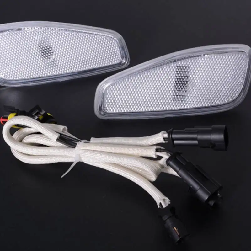1 pair clear lens For Jeep Renegade 2014-2016 Side Reflection WarningTurn Signal Light Lamp_