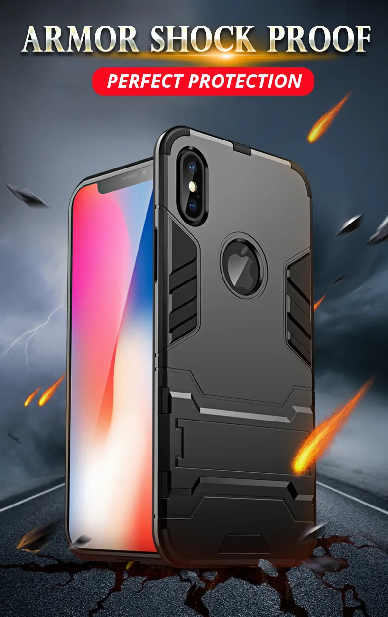 Противоударный чехол для iPhone X 8 6 6s 7 5s SE Plus PC+ Силиконовый Железный человек 3D чехол