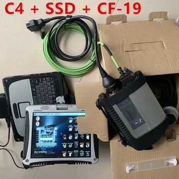 

super mb star c4 diagnostic tool with software 2020.3v ssd in laptop CF-19 full set work for sd c4 connect 4
