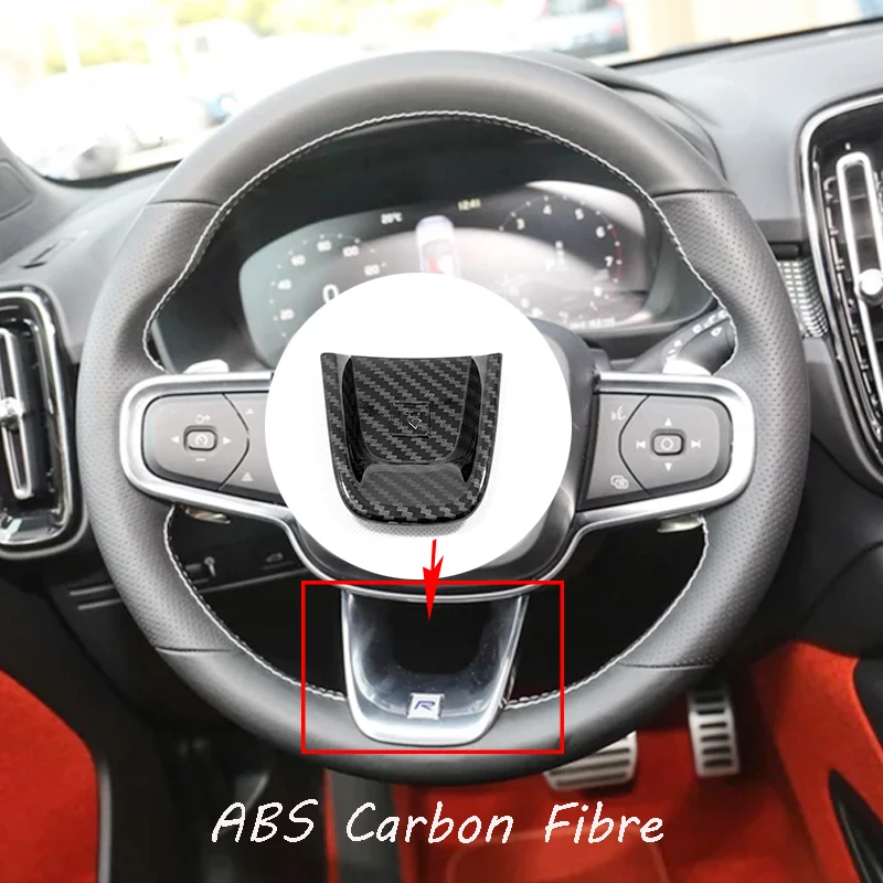 

2017 2018 2019 For Volvo XC40 Car Steering Wheel Button Frame Cover Trim ABS Matte/Carbon Fibre Car Interior Accessories Styling