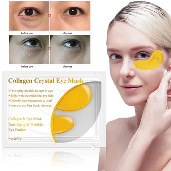 

NEW HOT Crystal Collagen Gold Eye Mask Anti-Aging Dark Circles Acne Beauty Patches for Eye Skin Care Korean Cosmetics TSLM1
