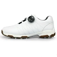 Обувь для гольфа женские кроссовки непромокаемые супер легкие Нескользящие удобные дышащие импортные микрофибры кожаная обувь для гольфа