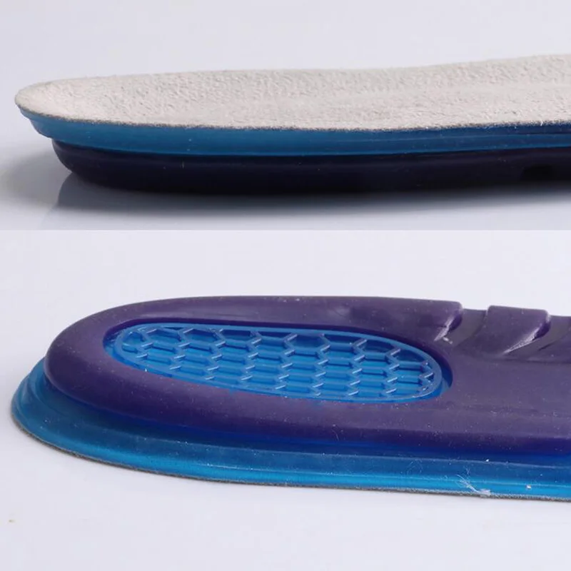 JUP 3 Pairs Silicon Gel Can Be Free to Cut Breathable  Orthotic Arch Support Massaging Insoles Military Training Shock Absorber