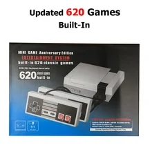 Мини-Ретро Классическая игровая консоль встроенный 620 игры 8 бит PAL& NTSC семейный ТВ Портативный игровой плеер двойные геймпады детская игра