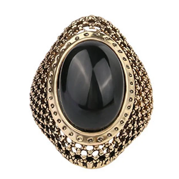 

Blucome Collares Red Resin Jewelry Perfect Vintage Anel Turco Fashion Women Turkish Rings Metal Alloy Men Rings Aneis Ouro