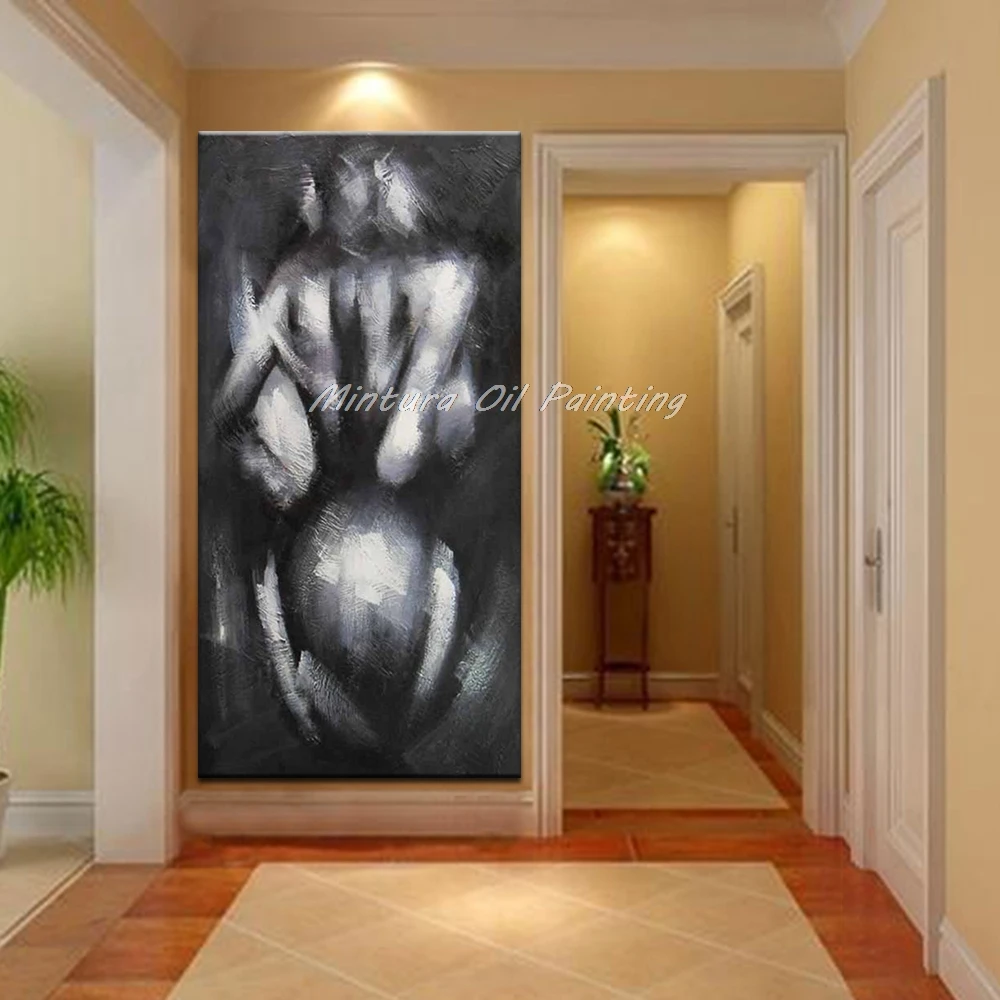 Arthyx Большой размер Ручная роспись сексуальная обнаженная женская картина маслом на холсте Современные абстрактные настенные картины для гостиной домашний декор