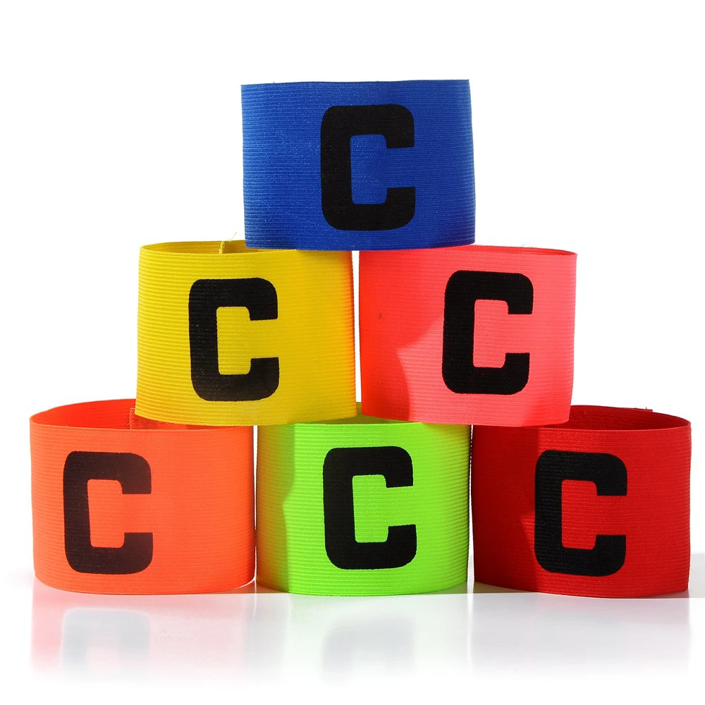 

Professional Football Captain Armband colorful Soccer Competition Arm Elastic Band Captain Arm Band Leader Sports dropshipping