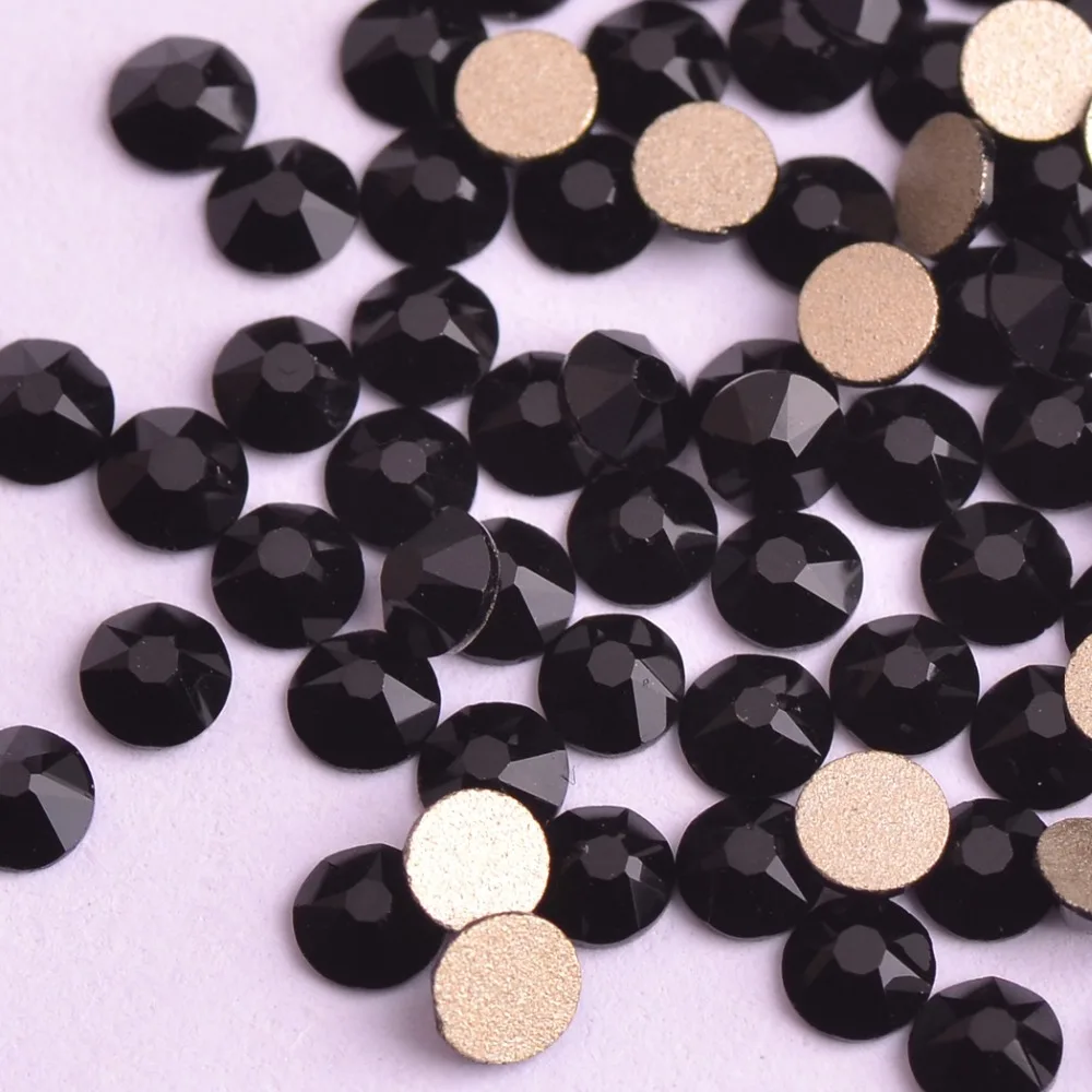 

Zziell New 2088 Cut Black Golden Base 16 facets 8+8 Nail Art Non hotfix The Best Quality Rhinestones for Nails & Phone Case