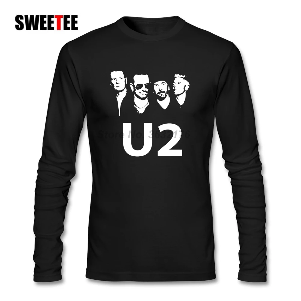 Band U2 T Shirts Men S-XXL O Neck Long Sleeve T-shirt Men Clothing Casual Tshirt Abstract Tops