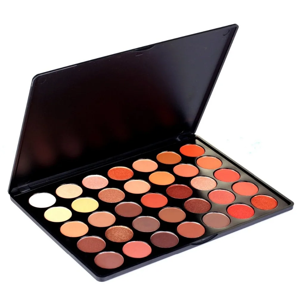  DE'LANCI 35 Colors Shimmer Matte Eye shadow Professional Makeup Eyeshadow Palette With 12 Pcs Eye B