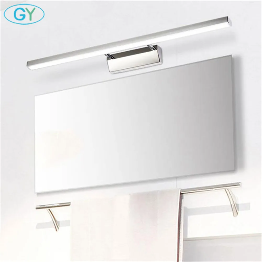 

110V 220V LED Mirror Light New Alumunum Vanity Make-up lights Stainless Steel base L40cm L50cm L60cm L70cm Cosmetic fixture