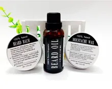2016 Hot Sales 100% Natural Beard Oil + Beard Care Wax and Balm Organic Beard Conditioner Leave in Styling Moisturizing Effect