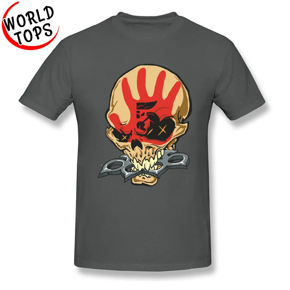 Casual Summer/Autumn Cotton Round Neck Tops & Tees Short Sleeve Unique Tops Shirts 2018 Fashion Design T Shirt five finger death punch Skull  carbon