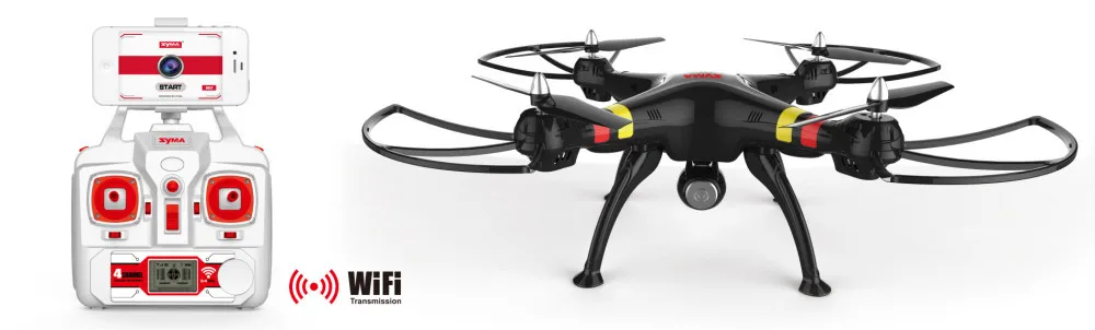 SYMA x8w Wi-Fi в режиме реального времени видео 2.4 г 4ch 6 оси предприятие с 2mp Широкий формат FPV-системы Камера RC Quadcopter RTF