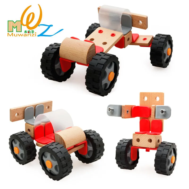 Деревянное составное здание блоки винт DIY Набор гаек игрушки модель автомобиля ребенок ealy обучающая игрушка для детей творческие подарки