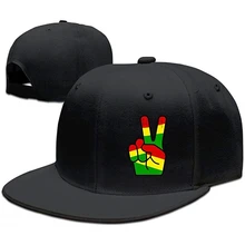 NGG-333 Rasta Peace Fingers унисекс Регулируемая плоская бейсболка хип-хоп шляпа(1