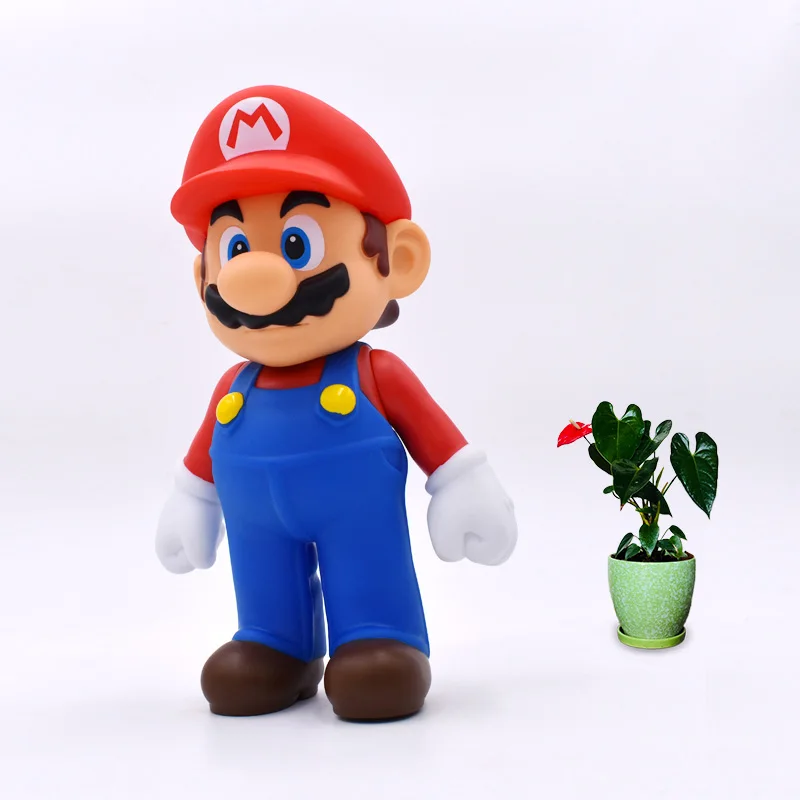 23 см аниме Figura Super Mario Bros Mario ПВХ фигурка куклы Коллекционная модель игрушки для малышей Рождественский подарок для детей