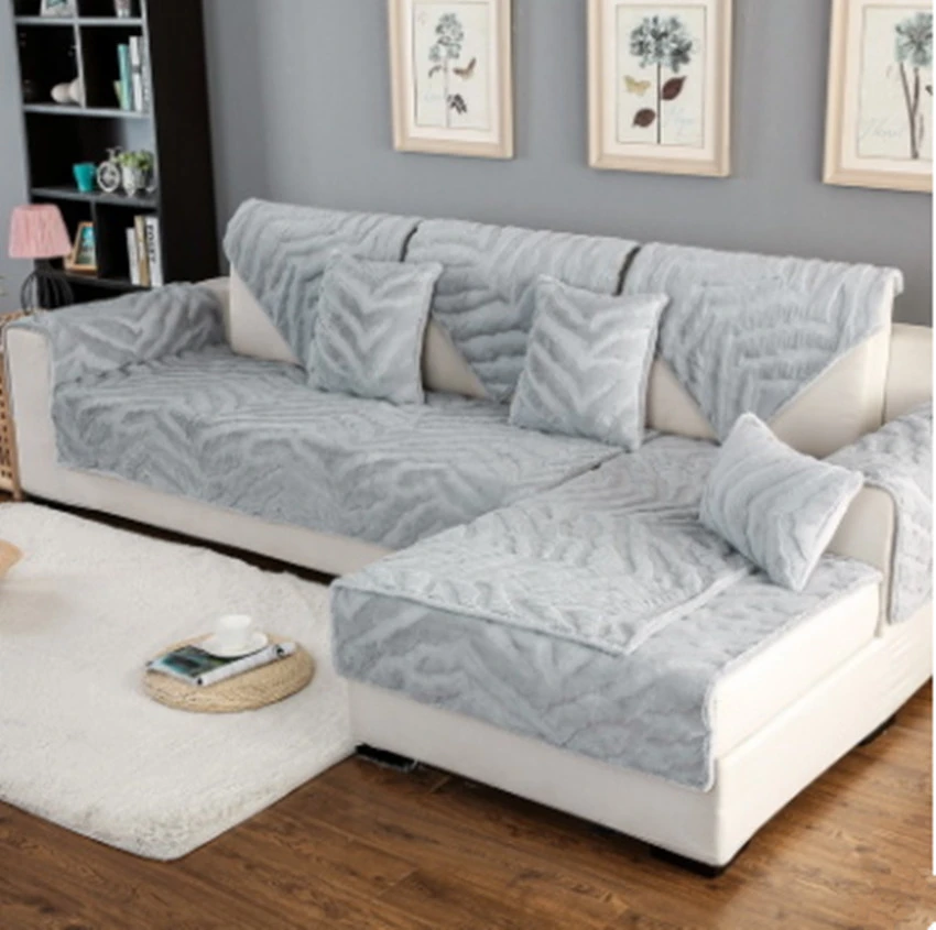 flannel 6colors sofa covers fleeced fabric knit eco friendly anti mite manta sofa slipcover couch cover sofa seat cushion s 16