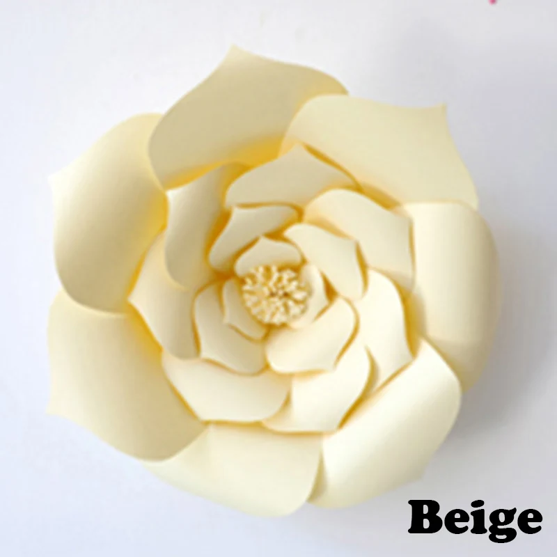 JOY-ENLIFE 1 шт. 30 см/40 см DIY Бумага цветы фон декоративные искусственные цветы украшения на свадьбу на день рождения вечерние украшения дома - Цвет: Beige