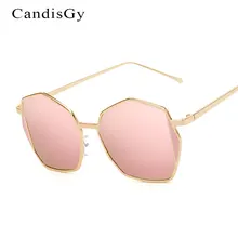 2017 Hexágono Nuevo Oro Rosa de Moda de Lujo gafas de Sol de Espejo Mujeres Hombres Diseñador de la Marca Señora de la Mujer gafas de Sol UV400