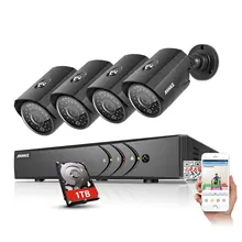 ANNKE 1080N 8CH 1080N Home Security HD DVR 4PCS 720P 1200TVL AHD CCTV Camera System 8 Channel Surveillance Kit 1TB HDD