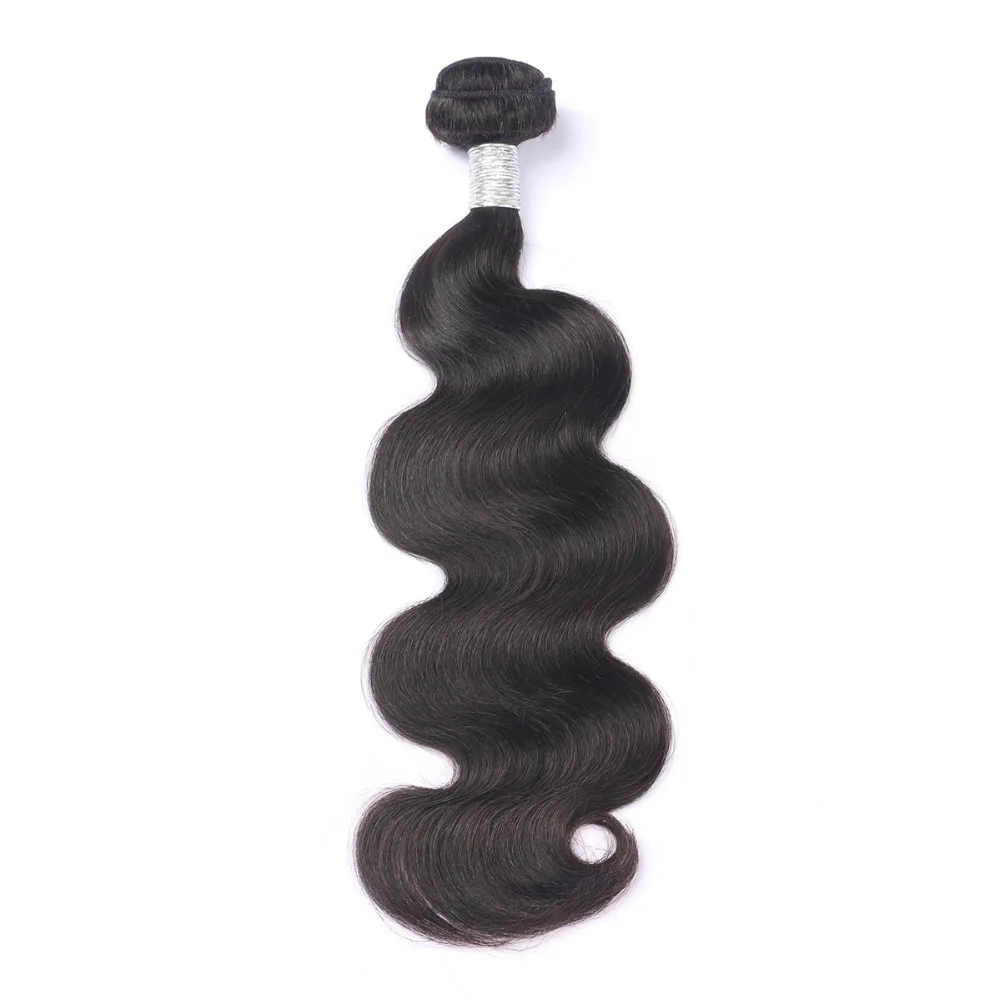 

ISHE Brazilian Human Body Wave Hair 100% Human Hair Bundles 1 Piece Only 10-28 Inches Natural Black Color Remy Hair Extensions