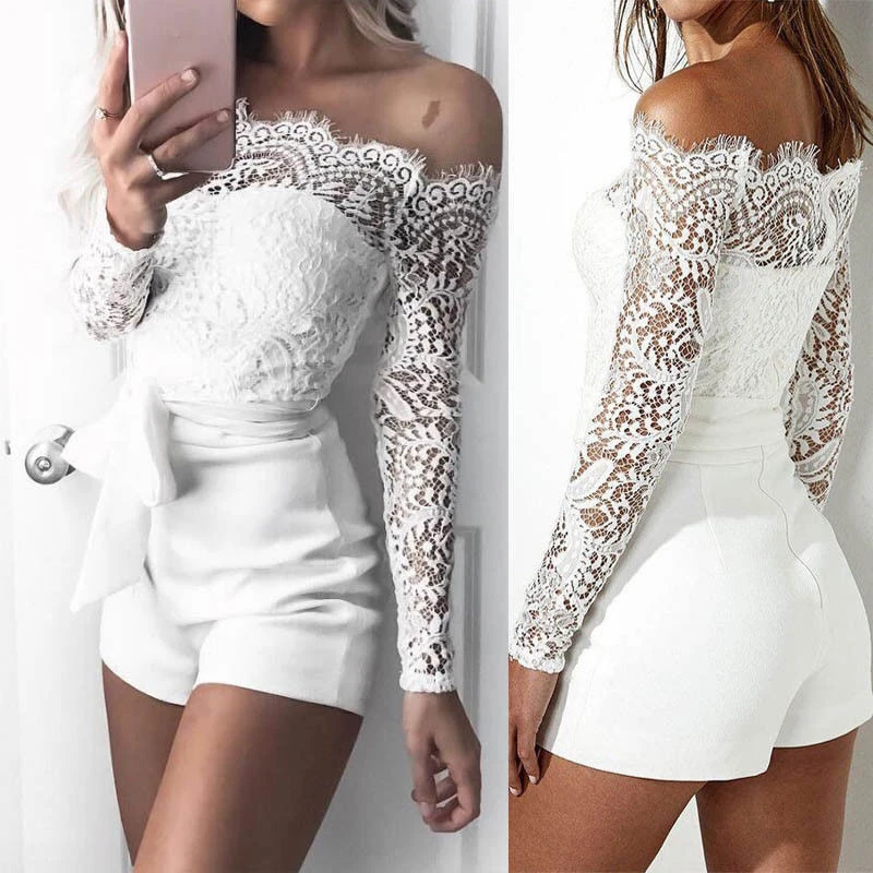 combishort dentelle blanche