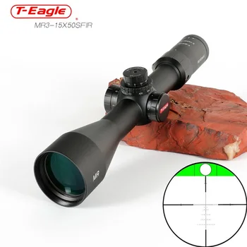 baratas Marca T-eagle MR3-15X50SFIR Tático Riflesscope Airrifle Sniper Caça óptica Visão Caça Escopo Caçador Ponto Vermelho Para Fotografar