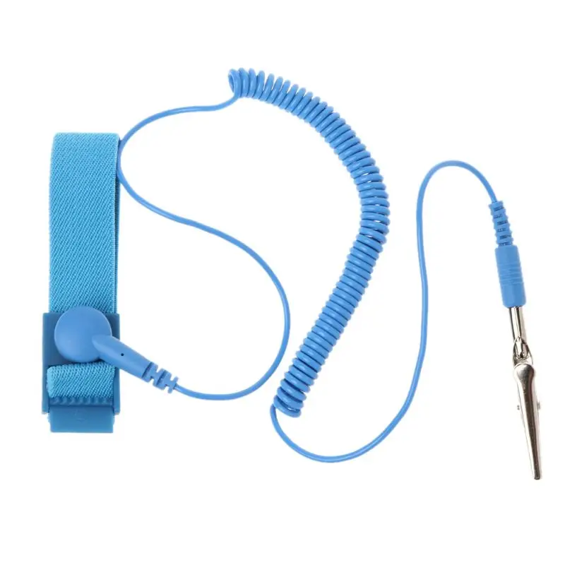 

Wrist Band Anti Static Wristband Bracelet Discharge Wired Elastic Cord Electricity Strap Adjustable Band PVC Electrostatic Cable