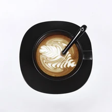 Новейший творческий керамический кофе чашки с блюдцем кружка для чая молока набор с ложкой Drinkware-Z0022