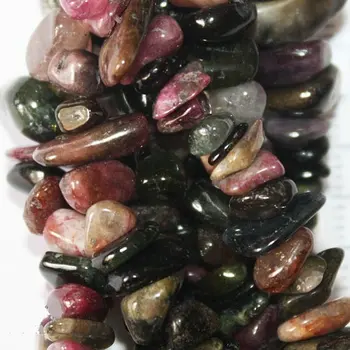 

Genuine Tourmaline - Freeform Chips approx. 7 mm - long Strand 36"
