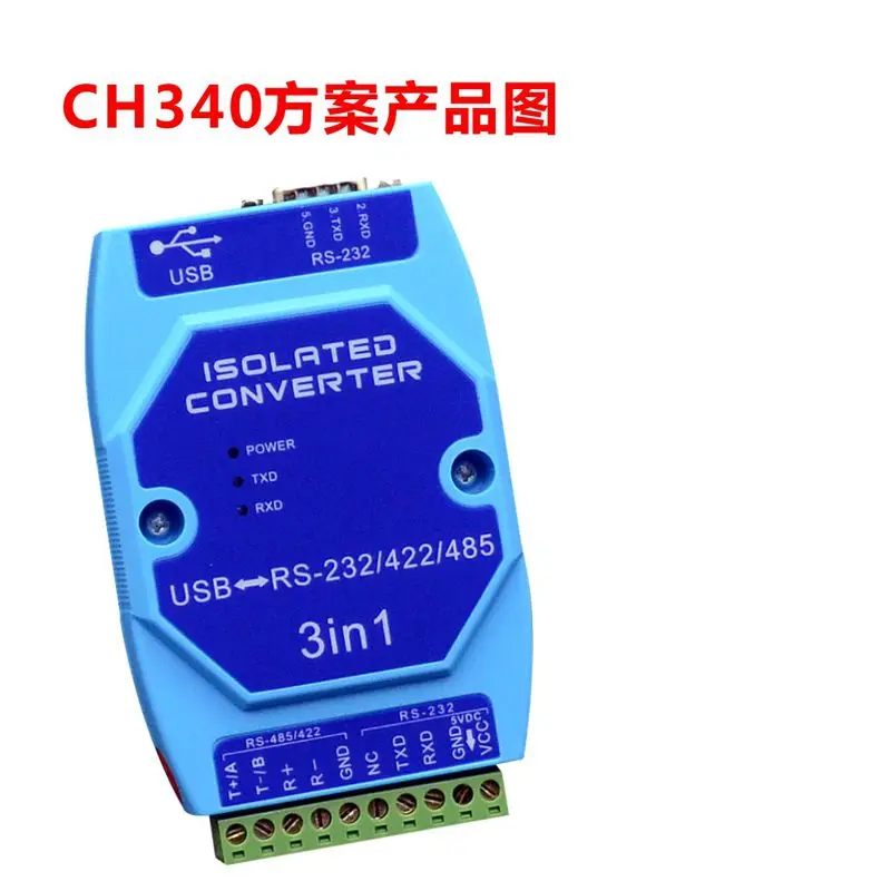 

Photoelectric Isolated USB to RS485 422 232 Interface Industrial Lightning Protection USB to Serial Converter