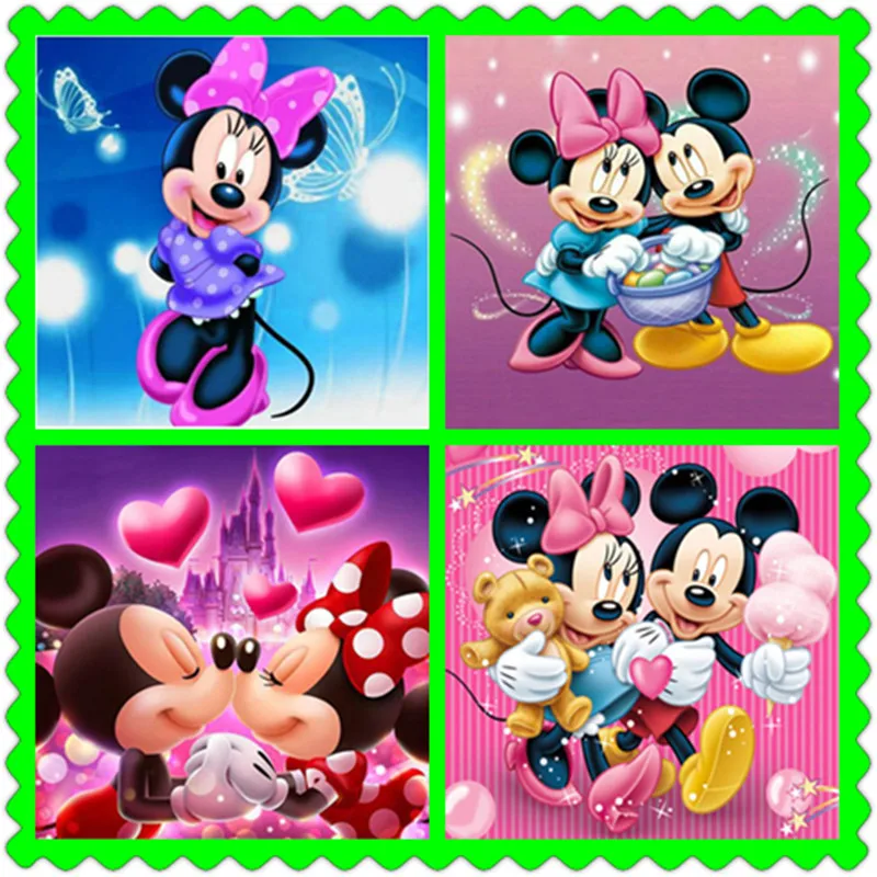 

DIY 5D Diamond Mosaic Diamond Painting Cross Stitch cartoon Mickey Mouse Kit Diamonds Embroidery Square Drill Home Decoration
