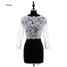 Хэллоуин Элегантный Кот Кружево с длинным рукавом свадебное Обёрточная бумага Люкс Куртка Пуговицы сзади Свадебные аксессуары индивидуальный заказ