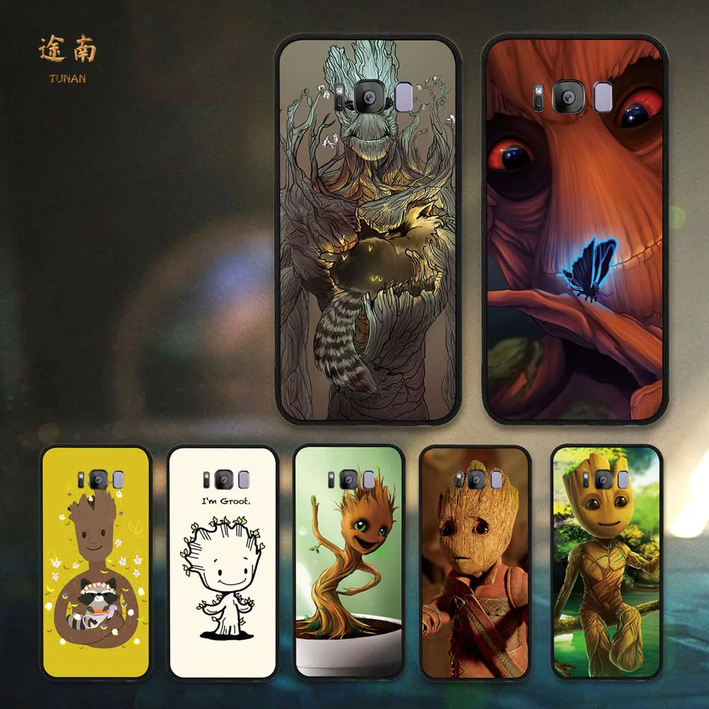 Fashion Baby Groot Plastic Hard Back case For Samsung s8 plus s7 edge cute movie groot Cover Case for phone cases | Мобильные