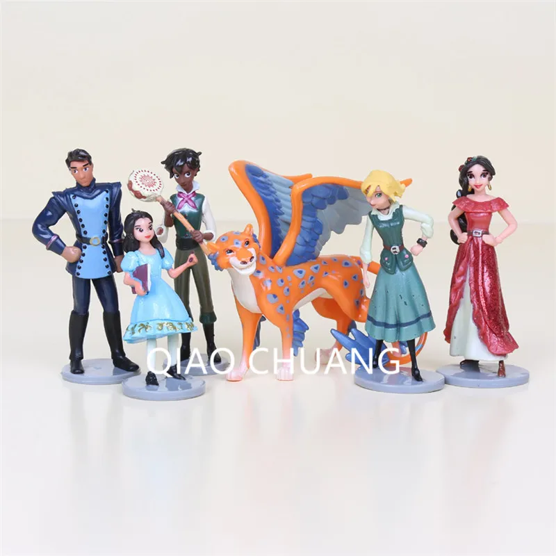 

6Pcs/set Elena Di Avalor Figure Toy Principessa Elena Isabel Jaquins Cake Furnishing Articles PVC Action Figure Model Dolls G549