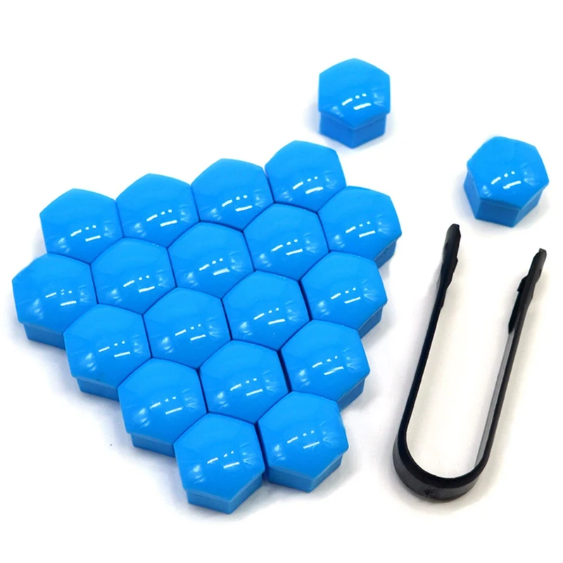 

20pcs/set 17mm Universal Hub Nut Car Wheel Center Nut Cover Bolt Cap with a Tool for A6L A4 A6 A4L Q5 A5 A8 TT A3